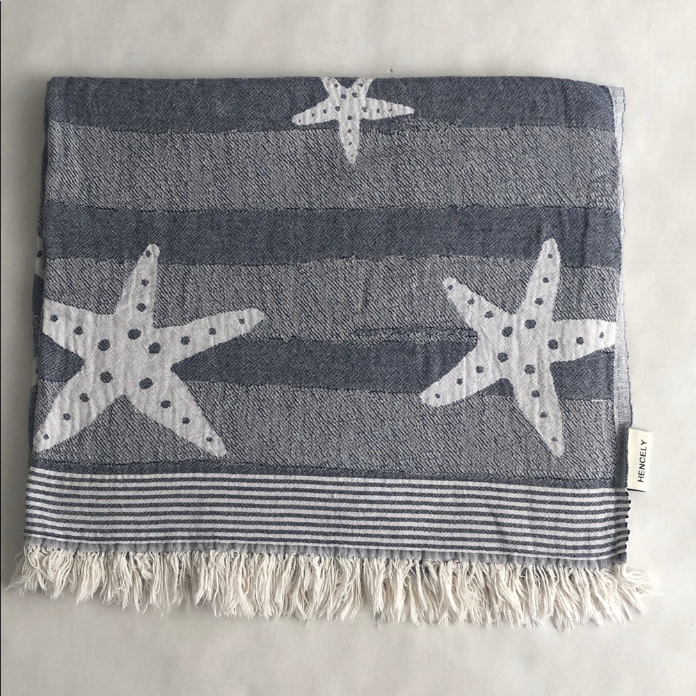 Hencely Turkish Cotton Starfish Beach Towel